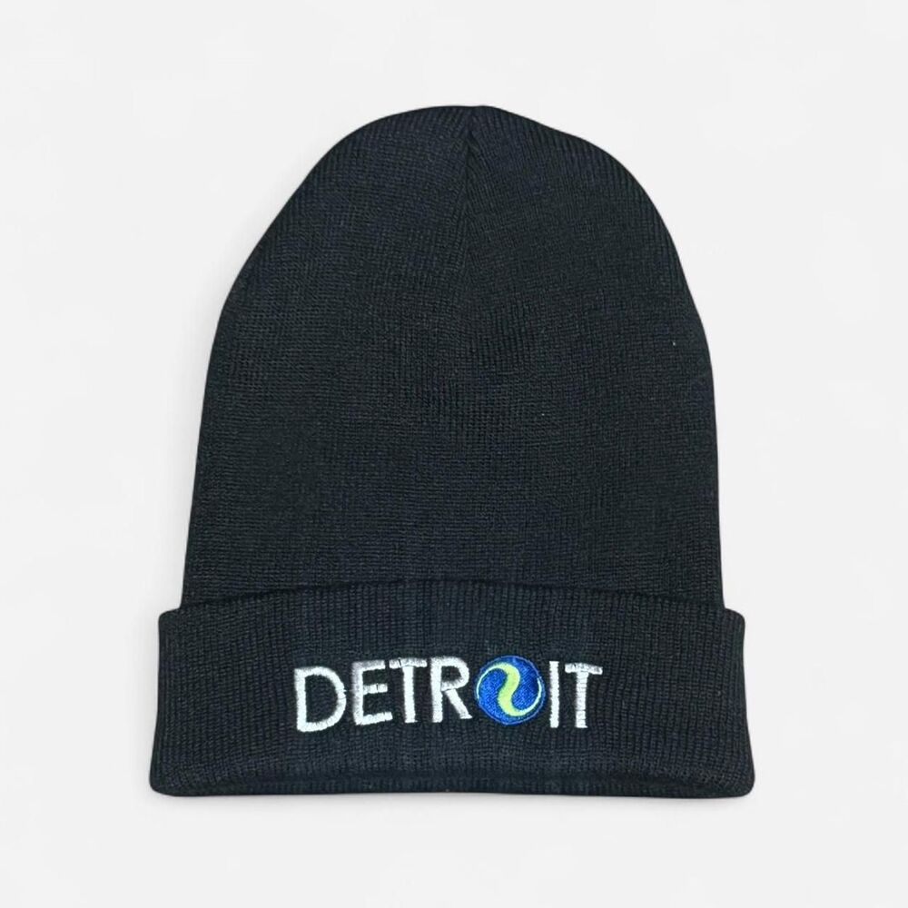Port & company black Detroit beanie one size